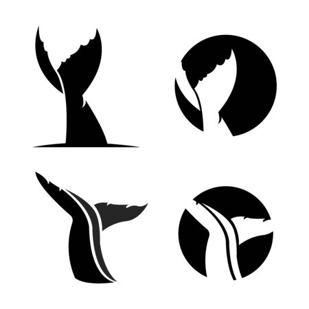 Whale tail icon vector illustrationのイラスト素材
