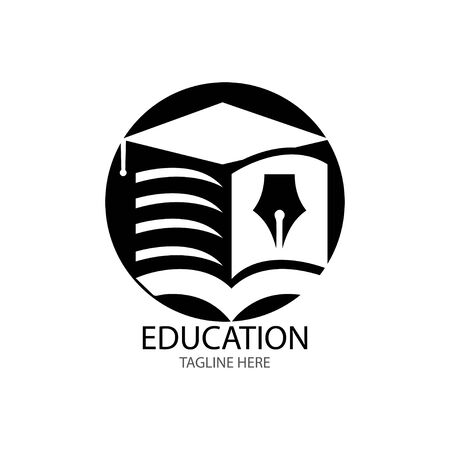 Book Education Logo Template vector illustration designのイラスト素材
