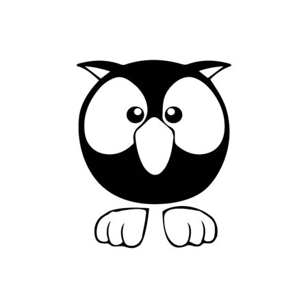 owl bird illustration logo template vector iconのイラスト素材