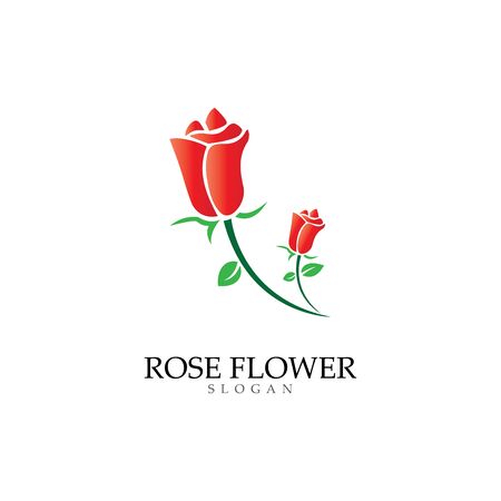 Beauty rose flower vector icon design templateのイラスト素材