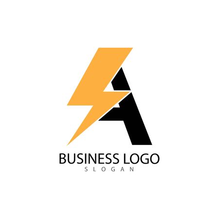 A Letter Logo Template vector icon illustrationのイラスト素材