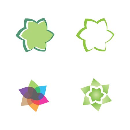 Beauty plumeria icon flowers design illustration Templateのイラスト素材
