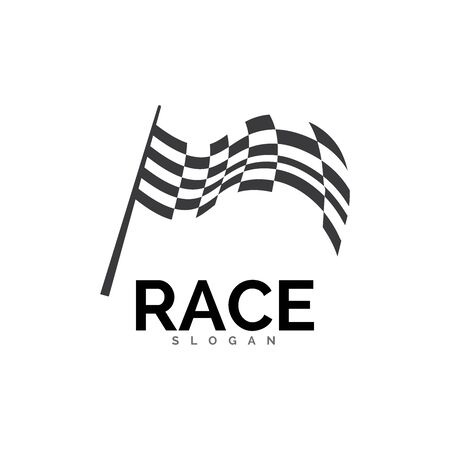 Race flag icon, simple design illustration vectorのイラスト素材
