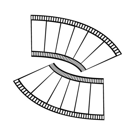 filmstrip Logo Template vector illustration designのイラスト素材