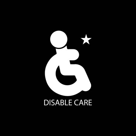 Disabled icon illustration isolated vector sign symbolのイラスト素材
