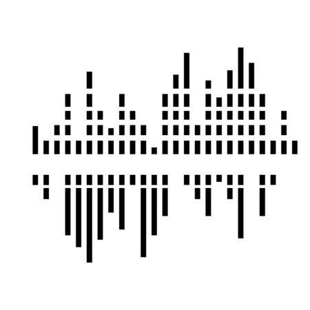 Audio technology  music sound waves vector icon illustrationのイラスト素材