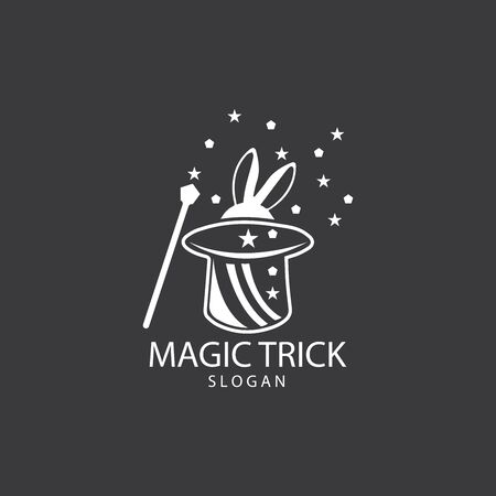 Illustration of magic hat with wandのイラスト素材
