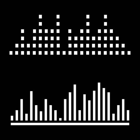 Audio technology  music sound waves vector icon illustration