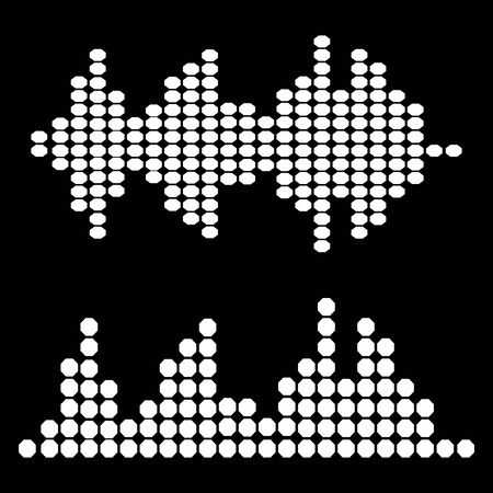 Audio technology  music sound waves vector icon illustration