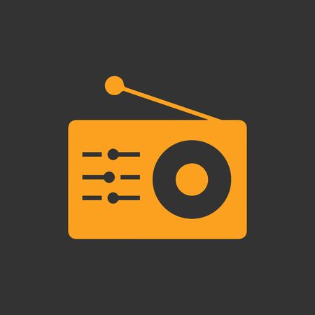 radio logo icon vector illustration designのイラスト素材