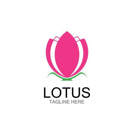 lotus flowers design logo Template iconのイラスト素材