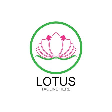 lotus flowers design logo Template iconのイラスト素材