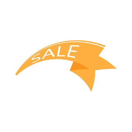 Flat vector ribbons banners flat isolated on white backgroundのイラスト素材