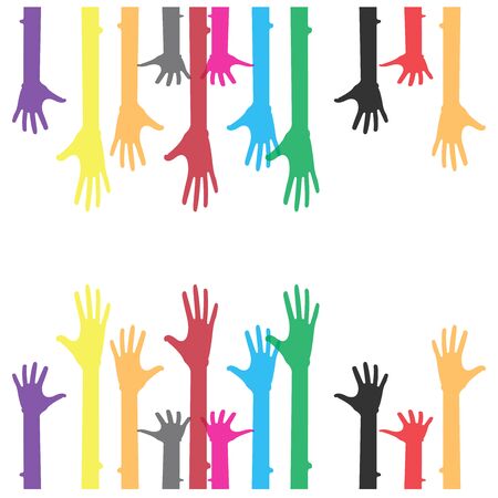 Hand symbol community care logo vector illustration designのイラスト素材