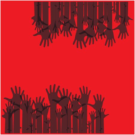 Hand symbol community care logo vector illustration designのイラスト素材
