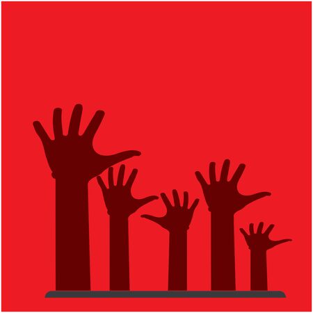 Hand symbol community care logo vector illustration designのイラスト素材