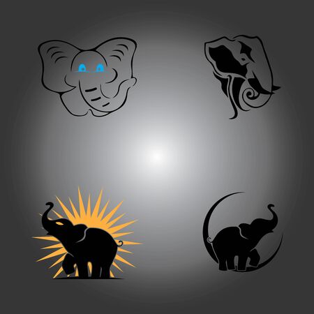 Elephant Logo Template Vector Illustration designのイラスト素材