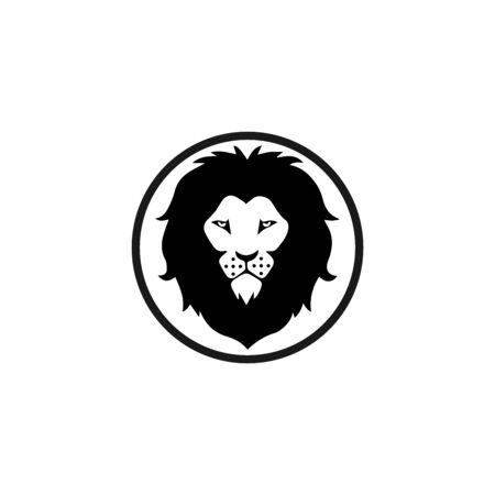lion head logo template vector iconのイラスト素材