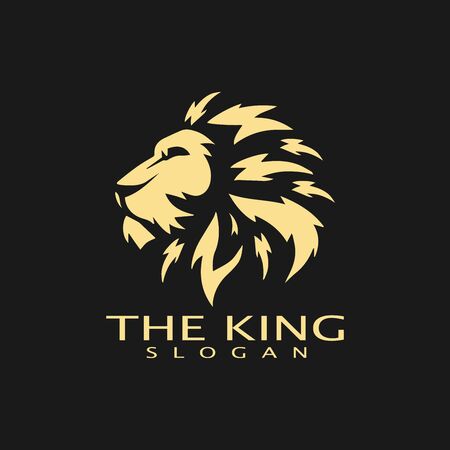 lion head logo template vector iconのイラスト素材