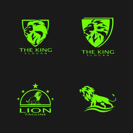 lion head template vector iconのイラスト素材