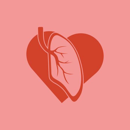  human lungs icon vector illustration designのイラスト素材
