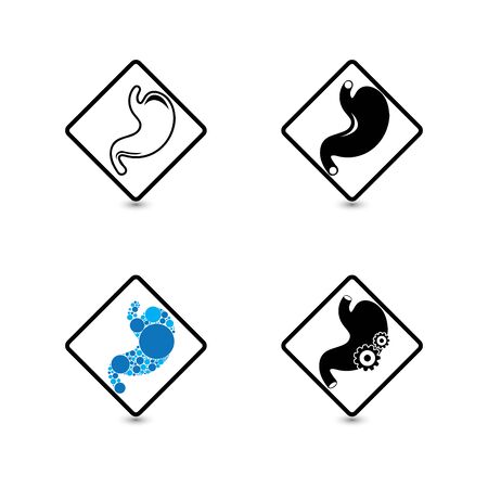 stomach care icon designs concept vector illustrationのイラスト素材