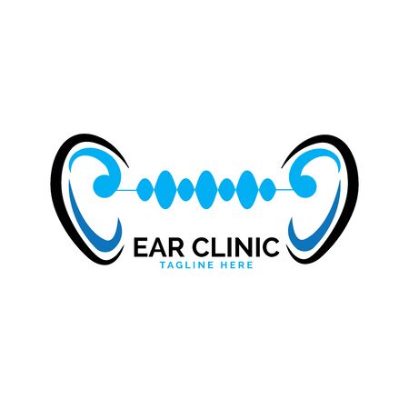 Hearing Logo Template vector icon designのイラスト素材