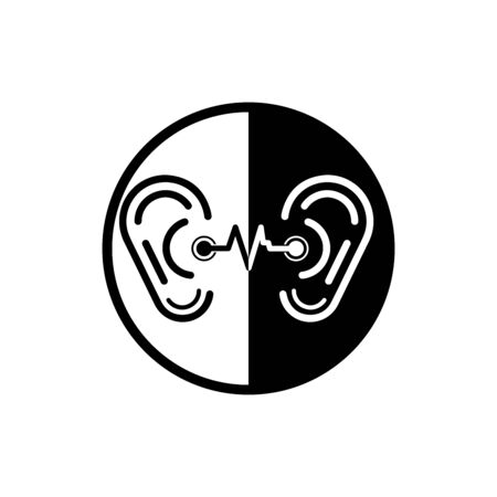 Hearing Logo Template vector icon designのイラスト素材