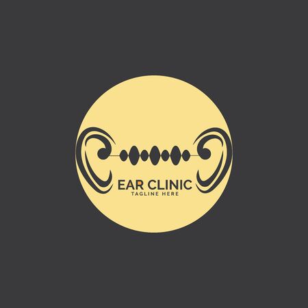 Hearing Logo Template vector icon designのイラスト素材