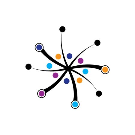 Molecule symbol logo template vector illustration designのイラスト素材