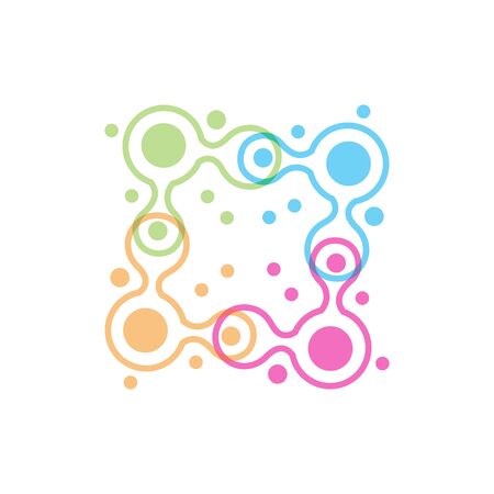 Molecule symbol logo template vector illustration designのイラスト素材