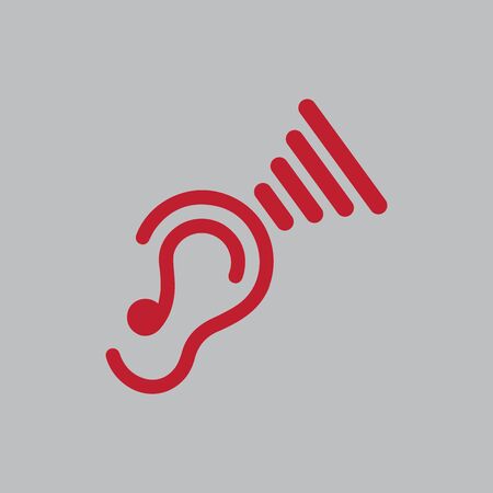 Hearing Logo Template vector icon designのイラスト素材