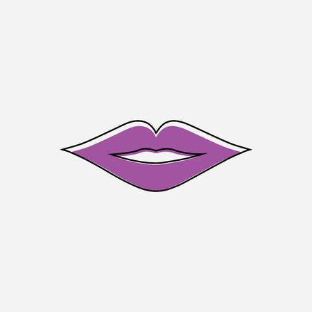 Lips icon cosmetic logo vector templateのイラスト素材