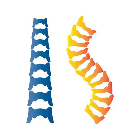 Spine diagnostics symbol logo template vector illustration designのイラスト素材