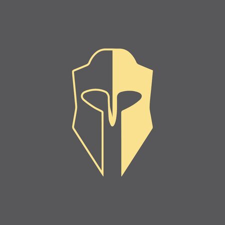 Gladiator mask , Spartan helmet logo template vector icon designのイラスト素材