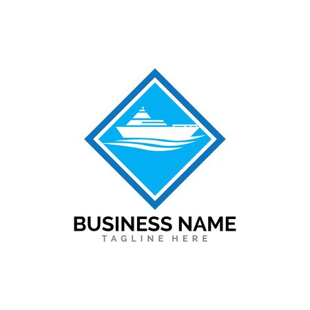 cruise ship Logo Template vector icon designのイラスト素材