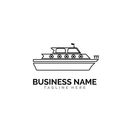 cruise ship Logo Template vector icon designのイラスト素材