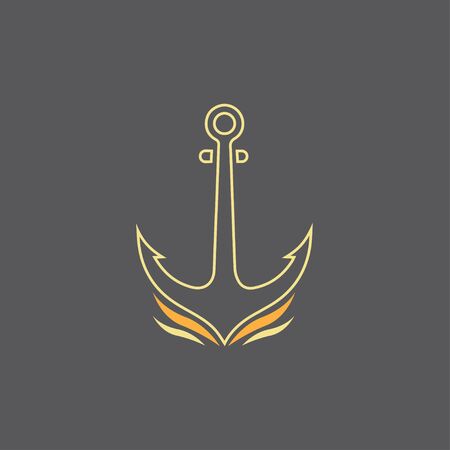 Anchor icon Logo Template vector illustration