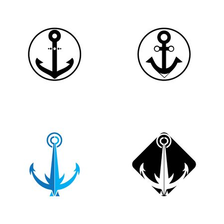 Anchor icon Logo Template vector illustrationのイラスト素材