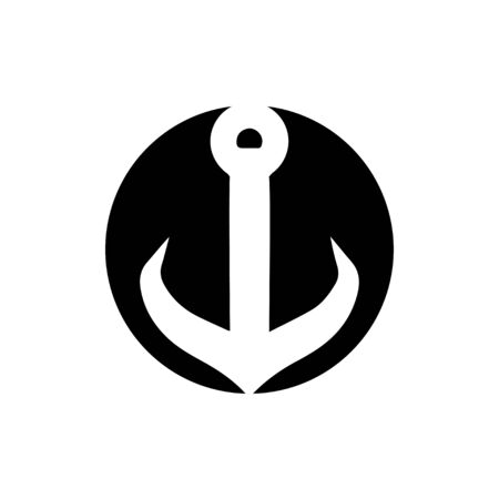 Anchor icon Logo Template vector illustrationのイラスト素材