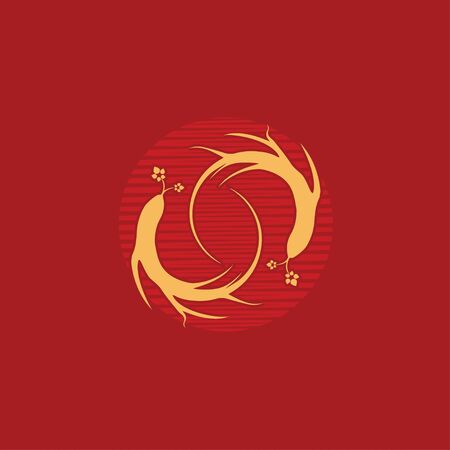 Ginseng vector icon illustration design templateのイラスト素材