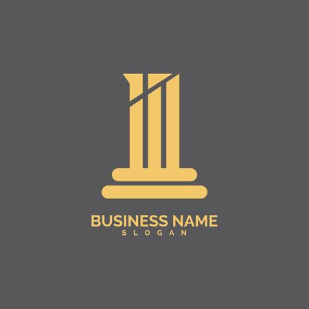 pillar Logo vector Template illustration designのイラスト素材
