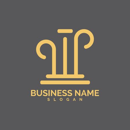 pillar Logo vector Template illustration designのイラスト素材