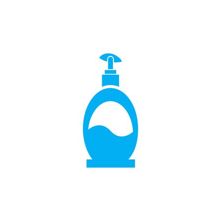 Antibacterial hand sanitizer, disinfection  icon in flat design isolatedのイラスト素材