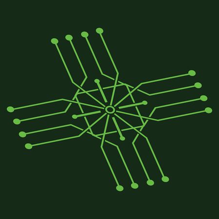 circuit logo template vector icon illustration designのイラスト素材