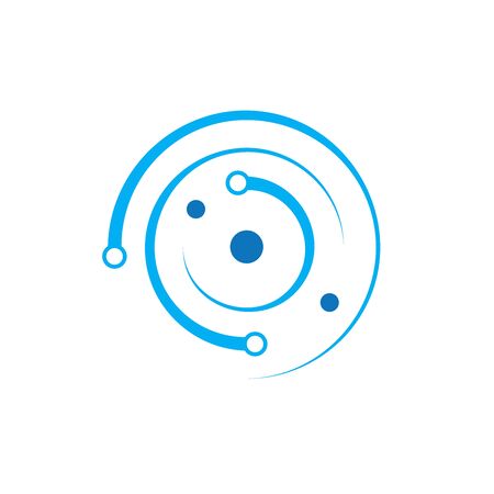 circuit logo template vector icon illustration designのイラスト素材