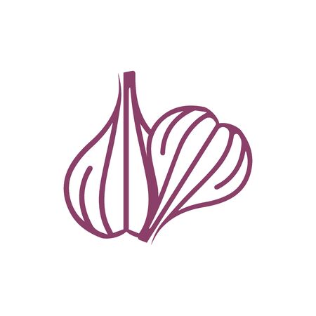 Garlic vector icon illustration design templateのイラスト素材