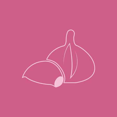 Garlic vector icon illustration design templateのイラスト素材