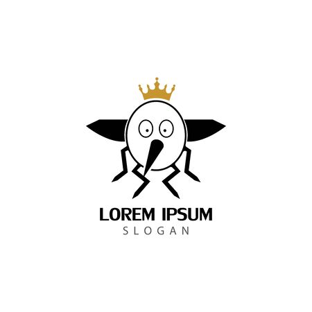 Mosquito insect animal logo vector illustration templateのイラスト素材