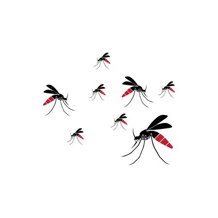 Mosquito insect animal logo vector illustration templateのイラスト素材
